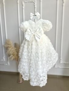 Beyaz Kuyruklu Abiye Düğün,Nişan,Doğum Günü Çocuk ve Bebek Abiyesi