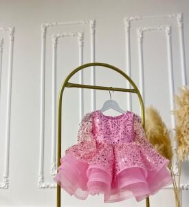 Kiraz Çiçeği Elbise Pembe